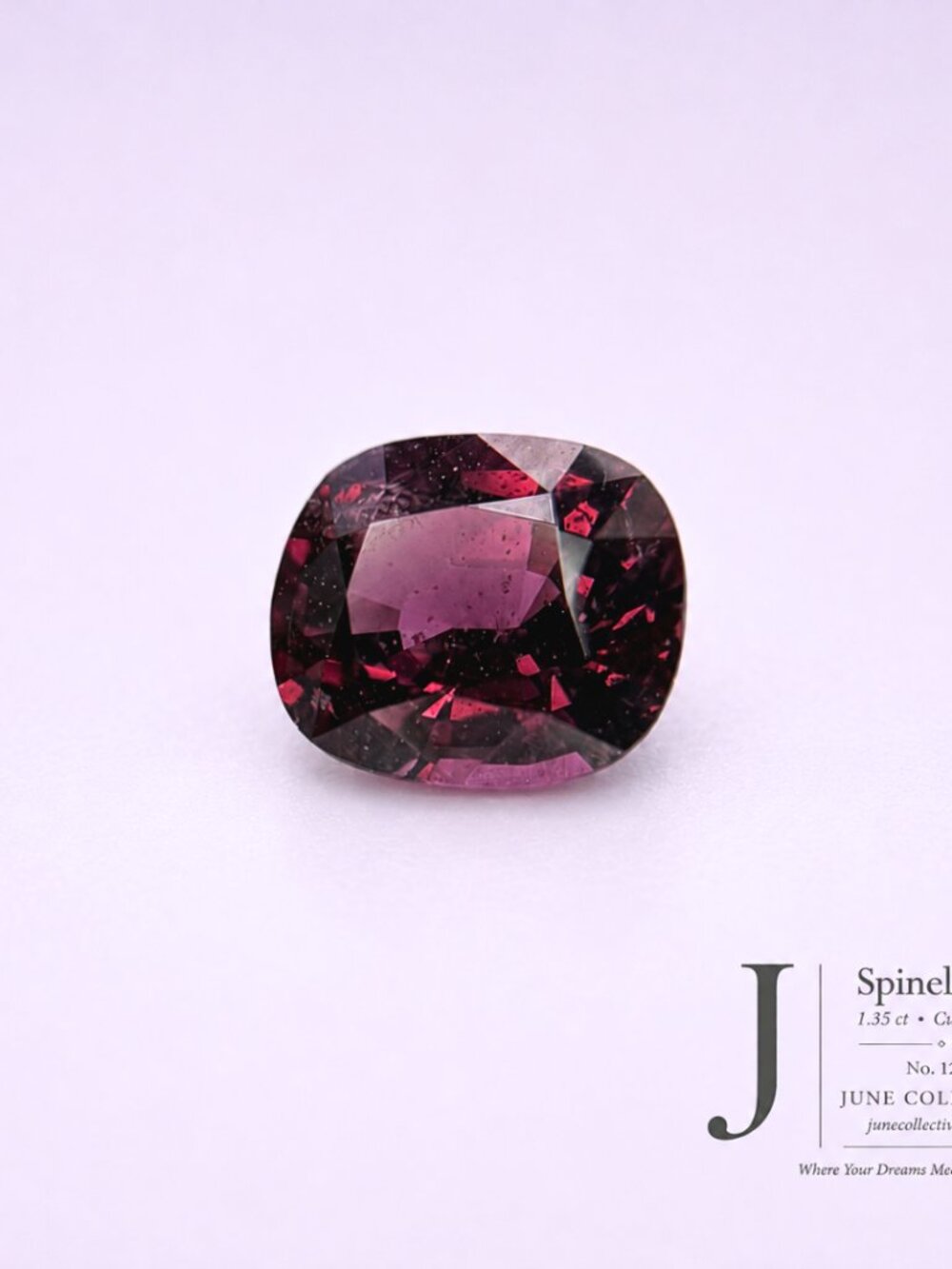 1.35 Ct Spinel Cushion Loose Gemstone Custom Ring Jewelry Making Supply Fine Gem